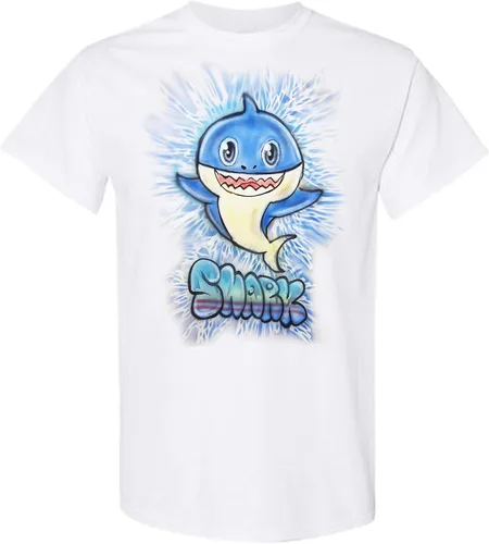 dada shark cartoon custom airbrush T-Shirt Any Name Any Colors Personalized