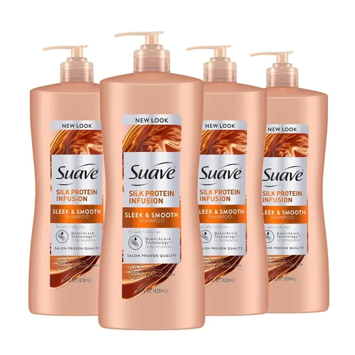 Miniatura 9 de Suave Silk Protein - Champú suave y elegante para cabello seco e inmanejable, antihumedad + control de encrespamiento 48 horas, mejora el brillo