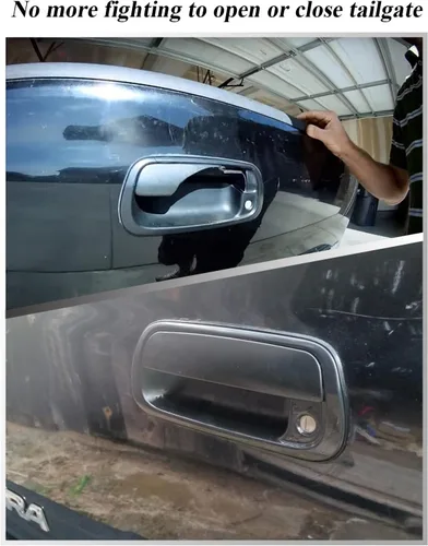 Miniatura 6 de SYOAUTO Manija de compuerta trasera para Toyota Tundra 2000-2006, manija de pestillo de compuerta trasera con orificio para llave que reemplaza #