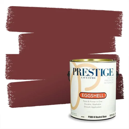 Miniatura 454 de Prestige Paints Pintura exterior e imprimación en uno, 1 galón, plano, coincidencia comparable de Valspar* Amber Rose*