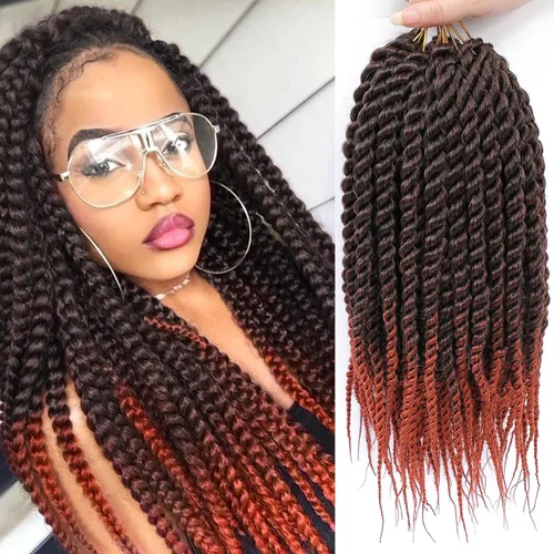 Miniatura 16 de Admutty Havana Twist - Cabello de ganchillo senegalés jumbo pre-enlazado, pelo sintético trenzado para mujer, suave y ligero, trenzas de ganchillo