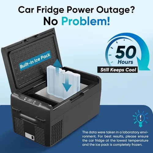 Miniatura 7 de Feelfunn Refrigerador de 12 voltios, congelador portátil de 21 cuartos (20 litros), enfriador eléctrico para automóvil, camión, RV, furgoneta