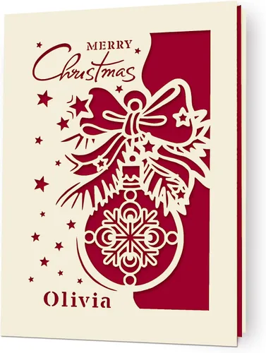 Miniatura 6 de EDSG Tarjetas de Navidad personalizadas 2025, tarjetas de felicitación personalizadas, tarjeta de Navidad de papel láser, regalo de Papá Noel