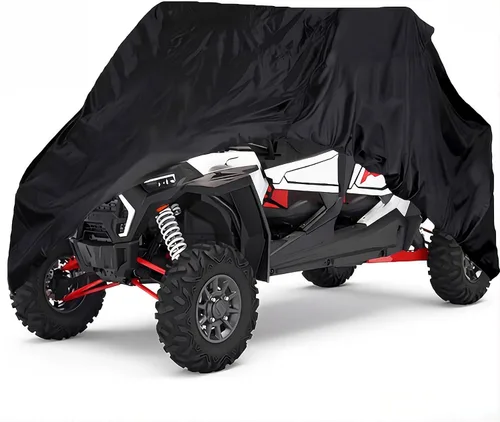 Miniatura 7 de Funda para UTV de 2 plazas, impermeable, resistente, 420D, Oxford, lado a lado, con cremallera, compatible con Polaris Ranger RZR Can-Am Defender