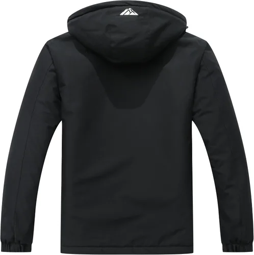 Miniatura 2 de Chaqueta de esquí de invierno impermeable para hombre, chaqueta de snowboard de invierno impermeable con capucha y forro polar resistente al viento