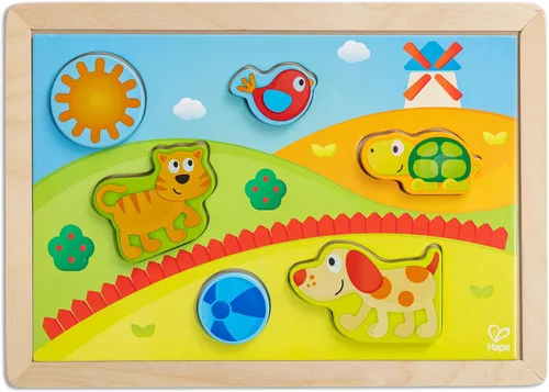 Miniatura 6 de Hape 3 – 1 Kids Pepe & Friends – Puzzle de madera Puzzle (3 piezas)