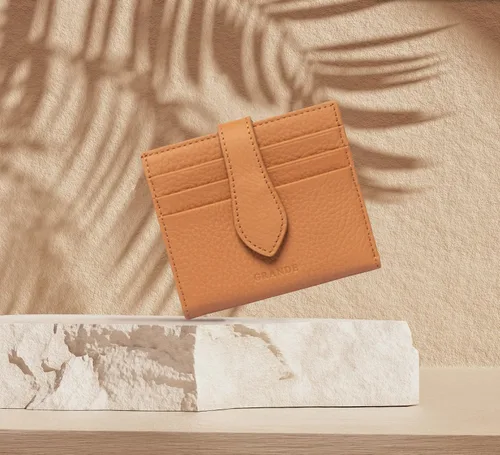 Miniatura 54 de Grande -3803 Cartera unisex, Azul (Iced Blue), Cartera delgada de cuero con cierre a presión pequeño