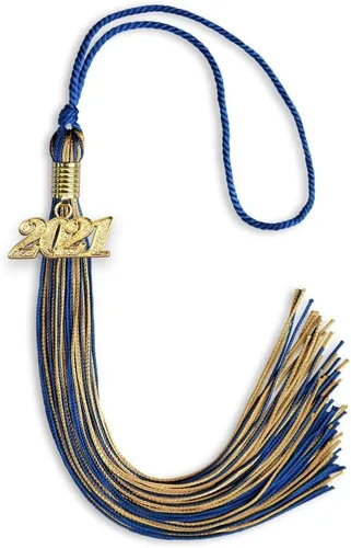 Miniatura 23 de Endea Graduation - Borla de doble color mixto con fecha dorada (negro/dorado antiguo, 2021)