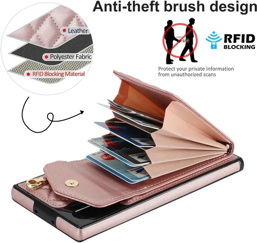 Miniatura 4 de Asuwish Funda de teléfono para Samsung Galaxy Note 10 5G con protector de pantalla de vidrio templado y correa para la muñeca, anillo con bloqueo