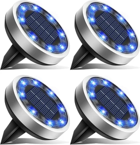Miniatura 22 de btfarm 16 Pack Solar Lights Outdoor, 8 LED Solar Ground Lights IP65 Waterproof Flat Solar Disc Light, Pathway Lights for Garden Patio Yard Christmas