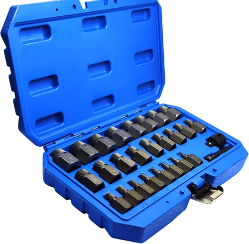 Miniatura 11 de Juego de 5 extractores de cuña de impacto de 1/2 pulgada, kit de adaptador de removedor de pernos fácil de quitar, herramienta de extracción