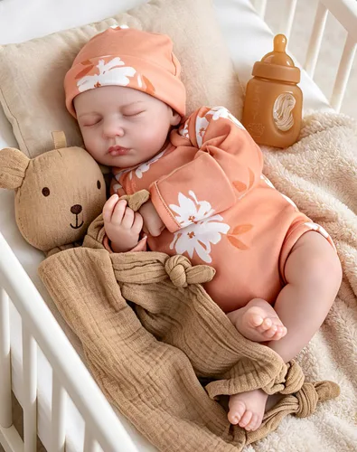 Miniatura 10 de Aori Muñecas Reborn Baby Girl – 20 pulgadas realista recién nacido de tela ponderada cuerpo de tela realista con características pintadas a mano