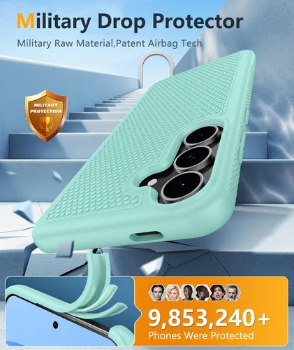 Miniatura 28 de FNTCASE Funda para iPhone 17 Pro: Fundas delgadas translúcidas de color azul claro compatibles con MagSafe, protección completa de la cámara