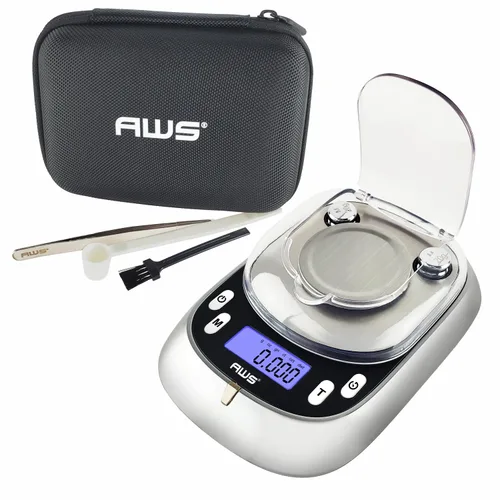Miniatura 9 de Balanza de miligramos AWS Gemini-20 20g x 0.001g – Balanza digital para joyas/laboratorio para polvo, oro, gemas – Incluye pesas de calibración