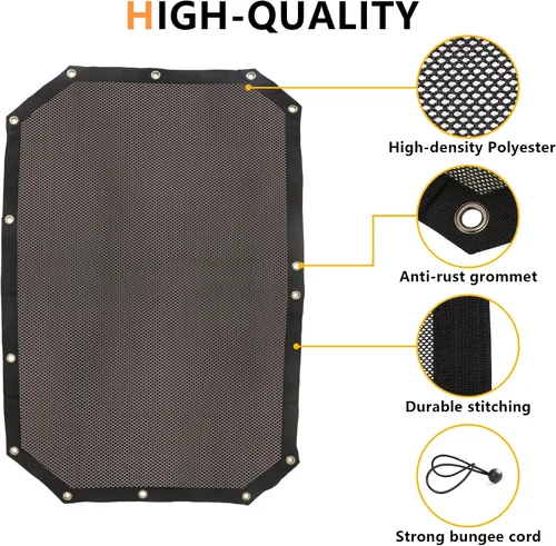 Miniatura 4 de Sombrilla para 2007-2018 Jeep Wrangler JK JKU de 2 puertas y 4 puertas frontales, malla para parasol, JK, JK Unlimited, Sport, Sport S, Sahara