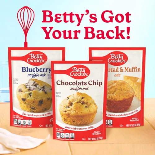 Miniatura 10 de Betty Crocker - Wild Blueberry Muffin and Quick Bread Mix (muffin de arándanos silvestres y mezcla rápida de pan), 16.9 onzas