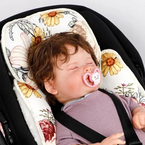 Miniatura 6 de Soporte floral para la cabeza y el cuerpo del asiento de automóvil, inserto reversible 2 en 1, cojín suave para asiento de automóvil, cochecito