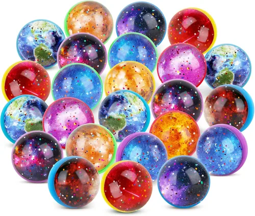 Miniatura 10 de 24 piezas de pelotas de básquetbol rebotadoras para niños, pelotas de goma de 32 mm de rebote deportivo a granel para recuerdos de fiesta, rellenos