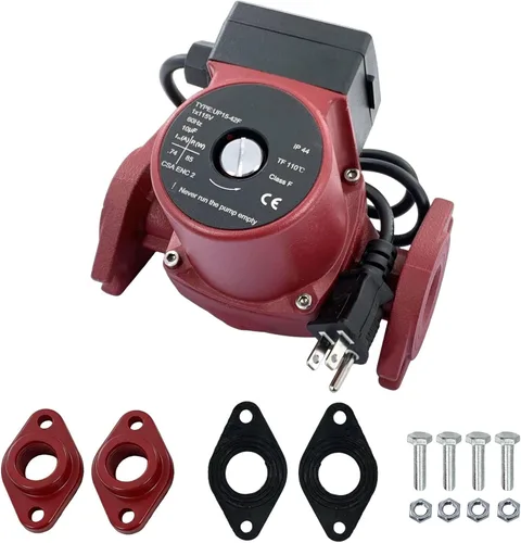 Miniatura 11 de UPS26-99FC 52722512 Bomba de circulador de agua/bomba de caldera 1/6HP Compatible con calefacción radiante, calefacción hidrónico, calefacción