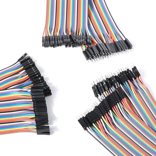 Miniatura 2 de HiLetgo 120 unidades/3 x 40 piezas de cables de puente de tabla de pan prototipo de placa de conectar cables con conectores macho hembra, 0.100 in a