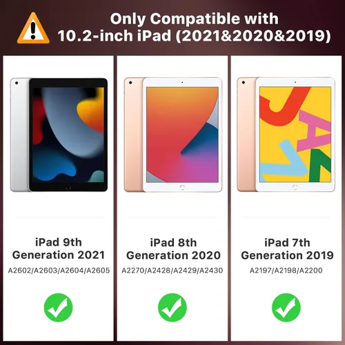 Miniatura 2 de Funda MoKo para iPad de 9ª Generación 2021 / iPad de 8ª Generación 2020 / iPad de 7ª Generación 2019 con Soporte para Lápiz, Funda para iPad 10.2
