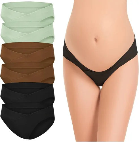 Miniatura 6 de Dresime Paquete de 6 ropa interior de maternidad de algodón para mujer, mezcla