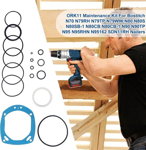 Miniatura 3 de Kit de mantenimiento ORK11 para clavadoras Bostitch N70 N79RH N79TP N79WW N80 N80S N80SB-1 N80CB N80CB-1 N90 N90TP N95 N95RHN N95162 SDN11RH