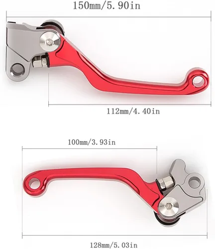 Miniatura 5 de Palancas de embrague y freno pivotantes para Dirt Bike CRF125F CRF 125 F 125FB 2020 2021 2022 2023 2024 2025 CNC plegables en rojo