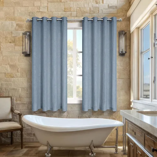 Miniatura 39 de Pitalk Cortinas de dormitorio azul oscuro de 72 pulgadas de largo con ojales, decoración náutica costera masculina, decoración náutica, Azul marino