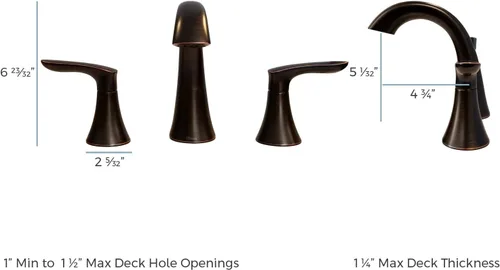 Miniatura 4 de Pfister Weller LG49WR0K - Grifo para lavabo de baño, 8 pulgadas de ancho, 2 asas, 3 agujeros, acabado de níquel cepillado, LG49WR0K