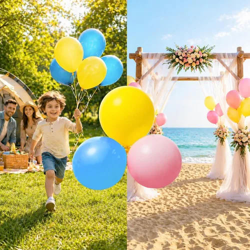 Miniatura 4 de EMART Globos amarillos de 12 pulgadas, globos de látex 100 piezas para fiestas, cumpleaños, bodas, baby shower, graduación, decoración temática