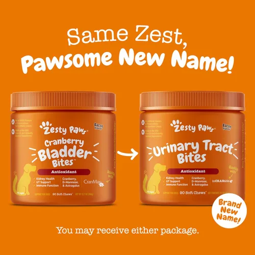 Miniatura 7 de Zesty Paws Suplemento de arándano para perros - Control de vejiga para perros - Soporte del tracto urinario - Masticables de arándano con D-manosa