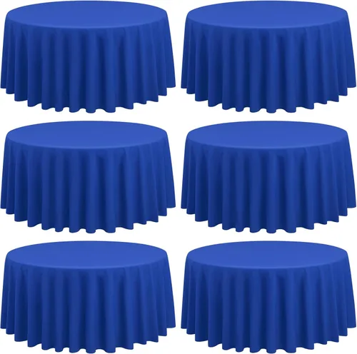 Miniatura 190 de Paquete de 10 manteles de poliéster de 60 x 102 pulgadas, manteles de poliéster beige para mesas rectangulares de 6 pies, resistentes a las manchas