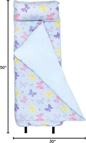 Miniatura 9 de Wildkin Alfombrilla para Siesta Infantil Original – Cómoda Alfombrilla para Dormir con Almohada, Ideal para Escuela y Viajes Jardín de mariposas