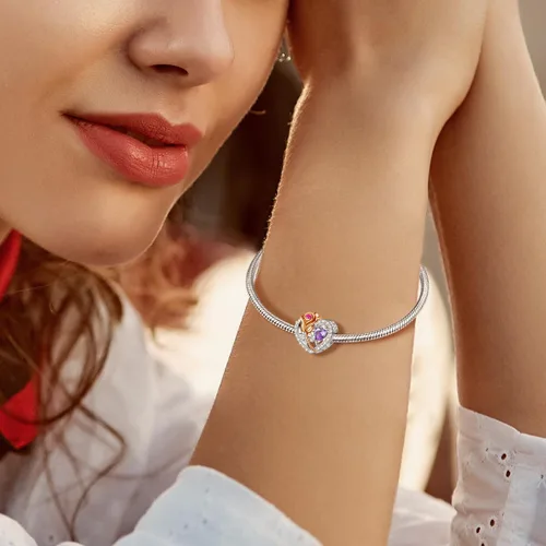 Miniatura 5 de Dije de flor de nacimiento para pandora, pulseras, collar, plata de ley 925, dije de amor, cumpleaños, día de la madre, Navidad, regalos