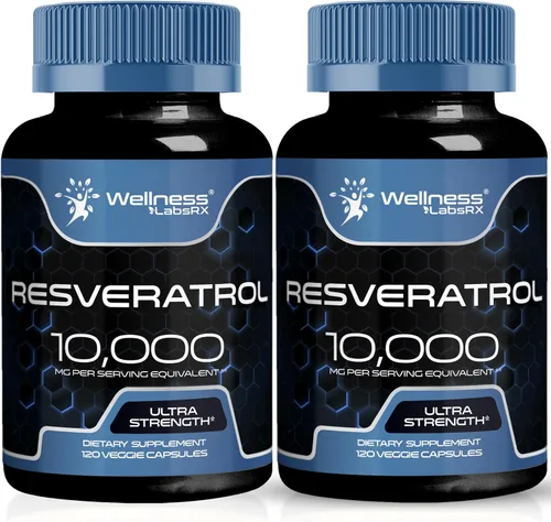 Miniatura 10 de WELLNESS LABSRX Suplemento de resveratrol de 1000 mg, 120 cápsulas (suministro de 60 días), trans-resveratrol de alta pureza ultra fuerte para un