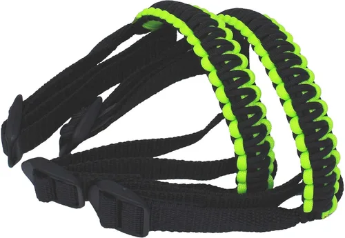 Miniatura 3 de BubbasGarageTv - Asas reversibles de Paracord para Jeep Wrangler - Verde lima y negro - Elige tus pares