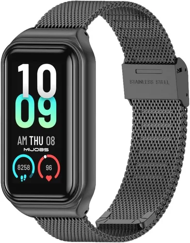 Miniatura 10 de Correa de repuesto de metal para Amazfit Band 7, compatible con Amazfit 7 Fitness Tracker