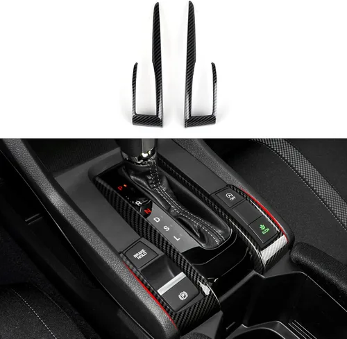 Miniatura 24 de Calcomanías de panel de consola central de aire acondicionado para Honda Civic 2016-2021, accesorios de 10ª generación, calcomanías de fibra