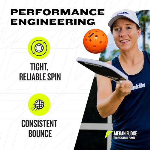 Miniatura 3 de Franklin Sports X-40 pelotas de Pickleball al aire libre - Bola oficial del Pickleball de EE. UU., APP Tour + US Open - Tamaño reglamentario Lava