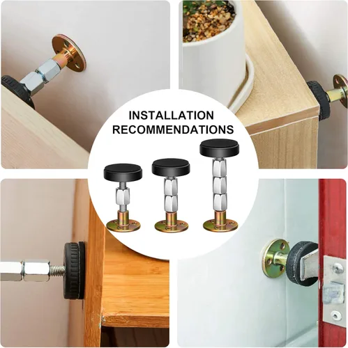 Miniatura 7 de Krisler Marco de cama ajustable roscado, herramienta antivibración, tapones de cabecero, herramienta antivibración para camas, armarios, sofás, 4