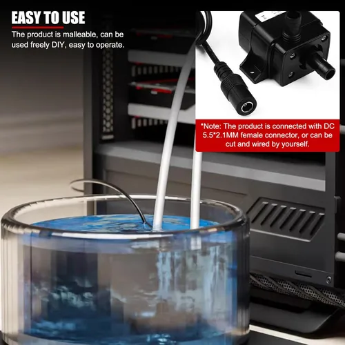 Miniatura 5 de Bomba solar de 12 voltios, bomba de agua para acuario, bomba sumergible sin escobillas Dc12v 240l/H, ultra silenciosa, bomba de motor sin