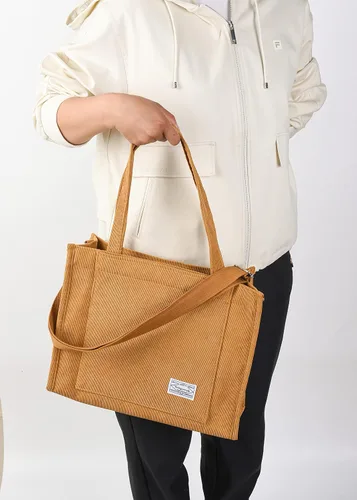 Miniatura 9 de Valleycomfy Bolsos de mano de pana casuales vintage para mujer, bolso cruzado para mujer, bolso de hombro de viaje, bolso ecológico