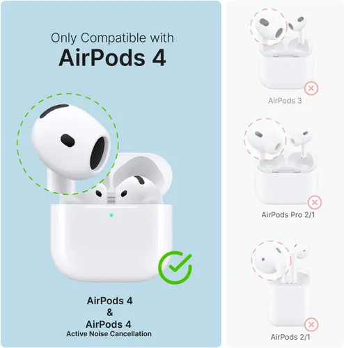 Miniatura 2 de Catalyst Funda impermeable para AirPods 4, protección contra caídas para Apple AirPods de 4ª generación con mosquetón, funda de silicona de carga A4