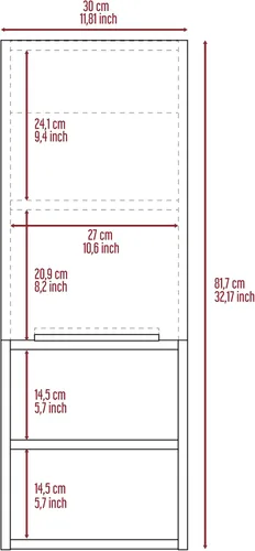 Miniatura 5 de Armario de pared para baño, botiquín montado en la pared, puerta única y estantes abiertos, sala de estar, baño, organizador de almacenamiento Negro