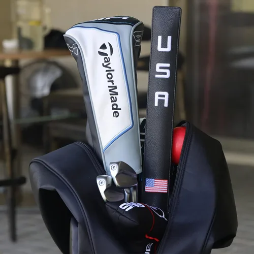 Miniatura 5 de Funda para palos de alineación de golf con soporte para al menos 3 palos 1