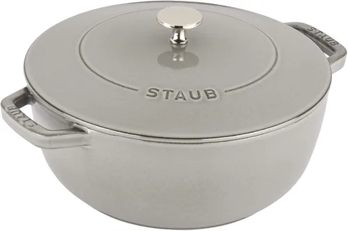 Miniatura 7 de Staub Horno holandés de hierro fundido, 3.75 cuartos de galón, sirve 3-4, fabricado en Francia, blanco