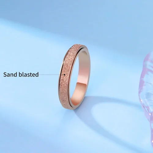Miniatura 5 de Anillo giratorio para la ansiedad: anillo antiestrés para mujeres, regalo antiansiedad para adolescentes y niños (talla 6-10)