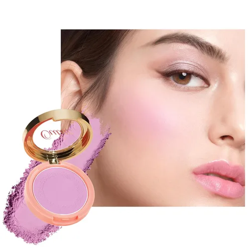 Miniatura 25 de Oulac Polvo de maquillaje de rubor marrón ciruela, mezcla de rubor en crema de color rico, piel bronceada mate natural, vegano y libre de crueldad