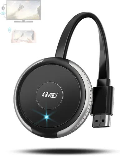 AIMIBO Adaptador de pantalla inalámbrico 4K 5G – Verdaderamente Plug & Play HDMI Dongle, emitir video desde Android iOS Windows MacOS Tablet Laptop